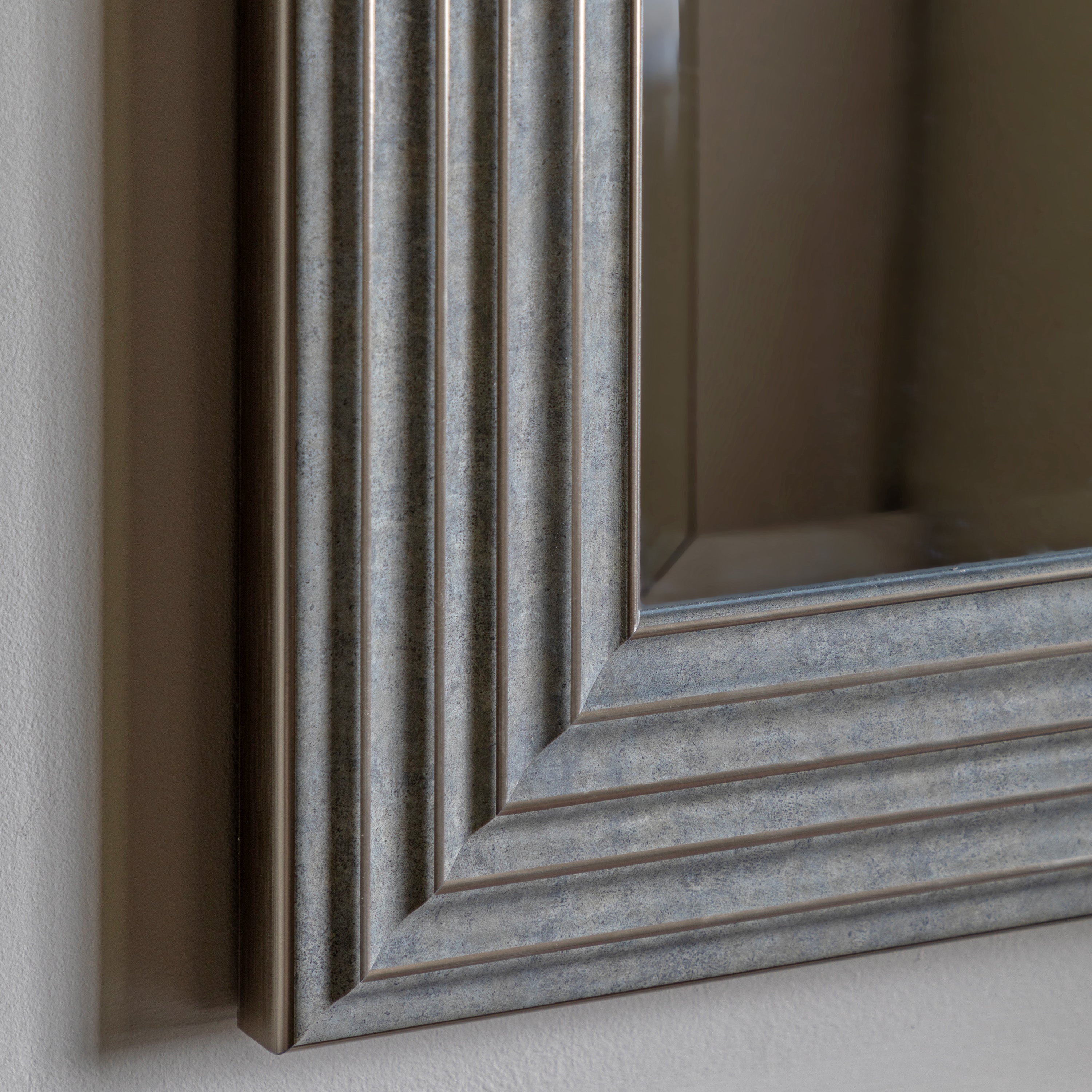 Santiago Rustic Silver Square Wall Mirror